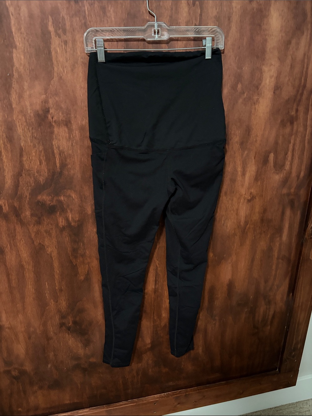 Senita Athletics Black High-Waist Maternity Leggings